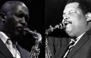 Portrait of Cannonball with Tony Kofi